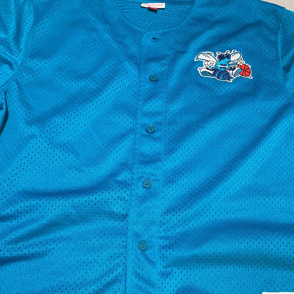Charlotte Hornets Mitchell & Ness baseball jersey